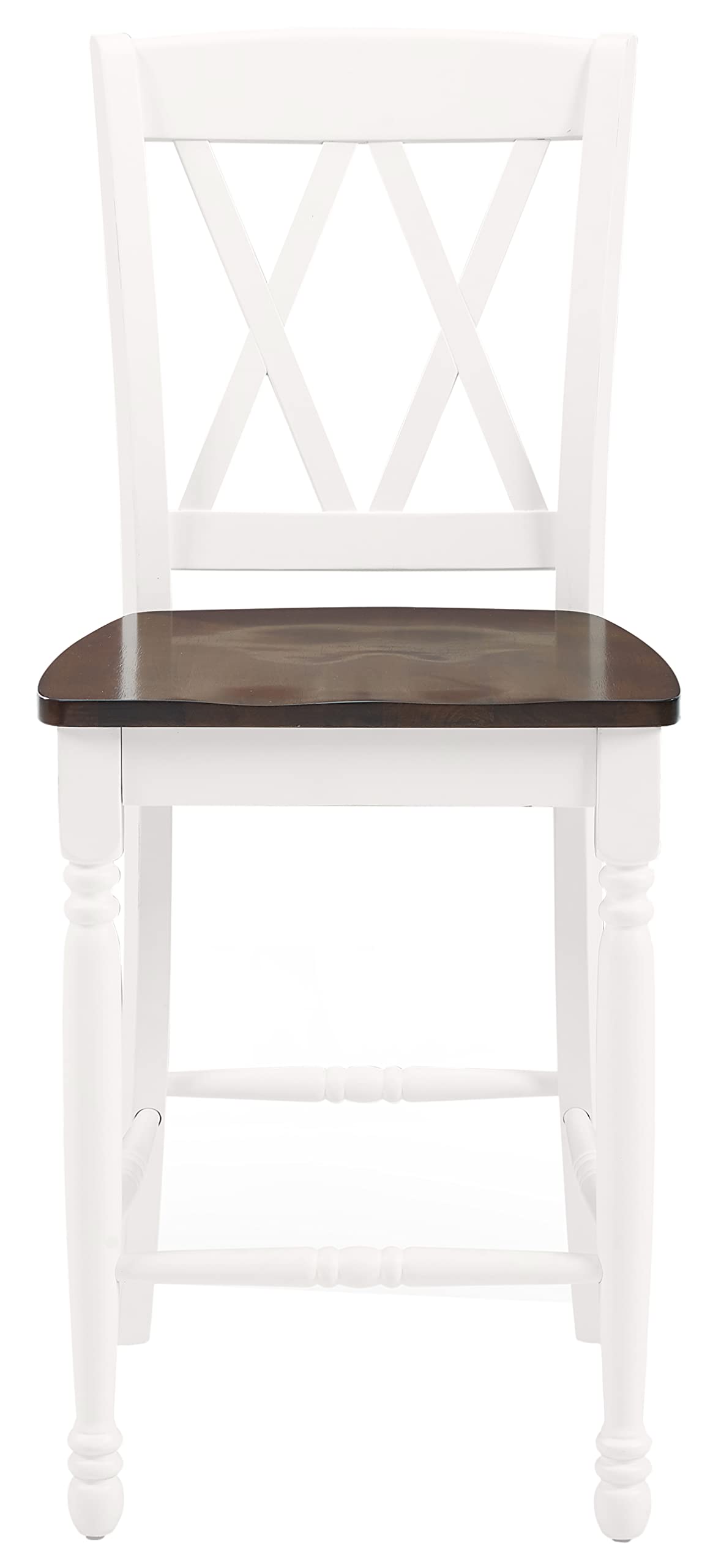 Crosley Furniture Shelby Wood X Back Counter Height Bar Stools Set of 2 - Image 4