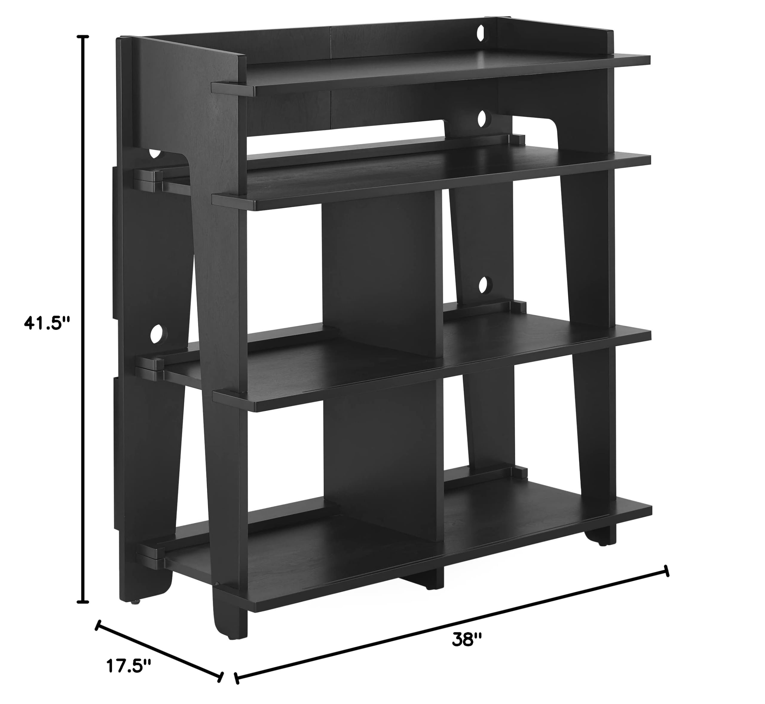 Crosley Furniture Soho Media Console, Record Player Stand with Vinyl Storage, Modern Home Organizer, Black - Image 3