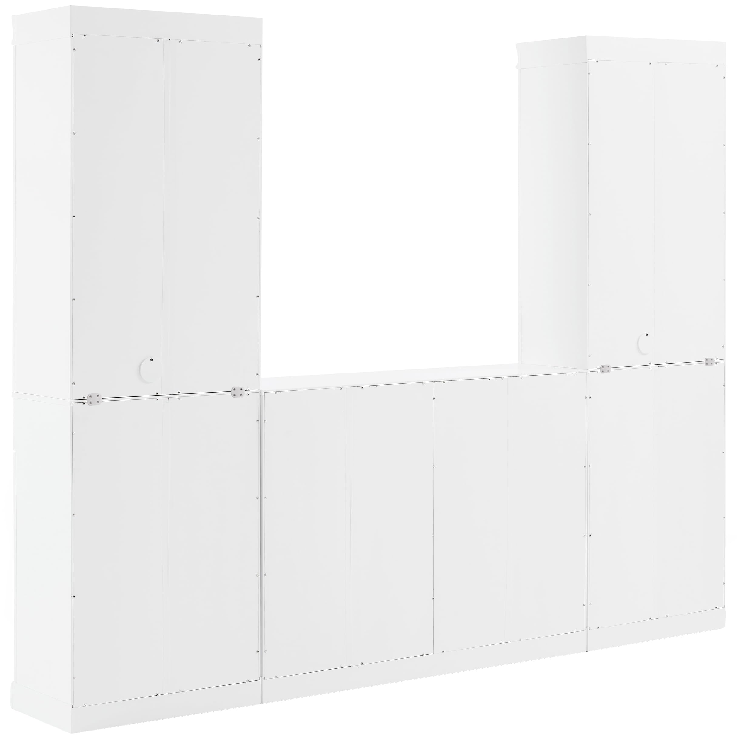 Crosley Furniture Stanton 2-Piece Wine, Liquor, Coffee Bar Cabinet Set with Sideboard and Storage Shelves, White - Image 10