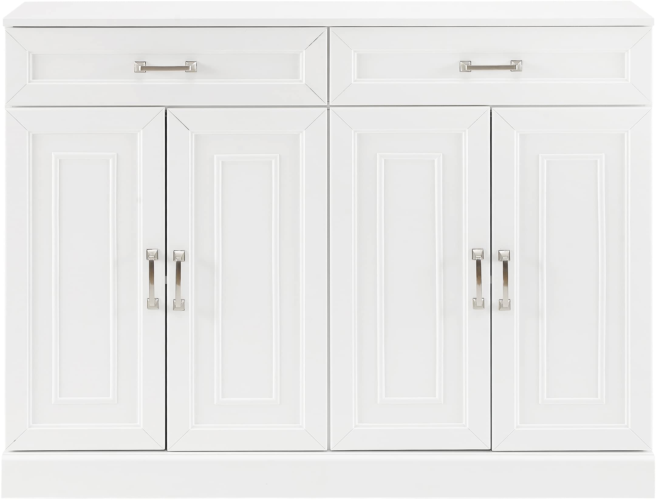 Crosley Furniture Stanton Traditional Sideboard Buffet Cabinet with Storage, White - Image 4