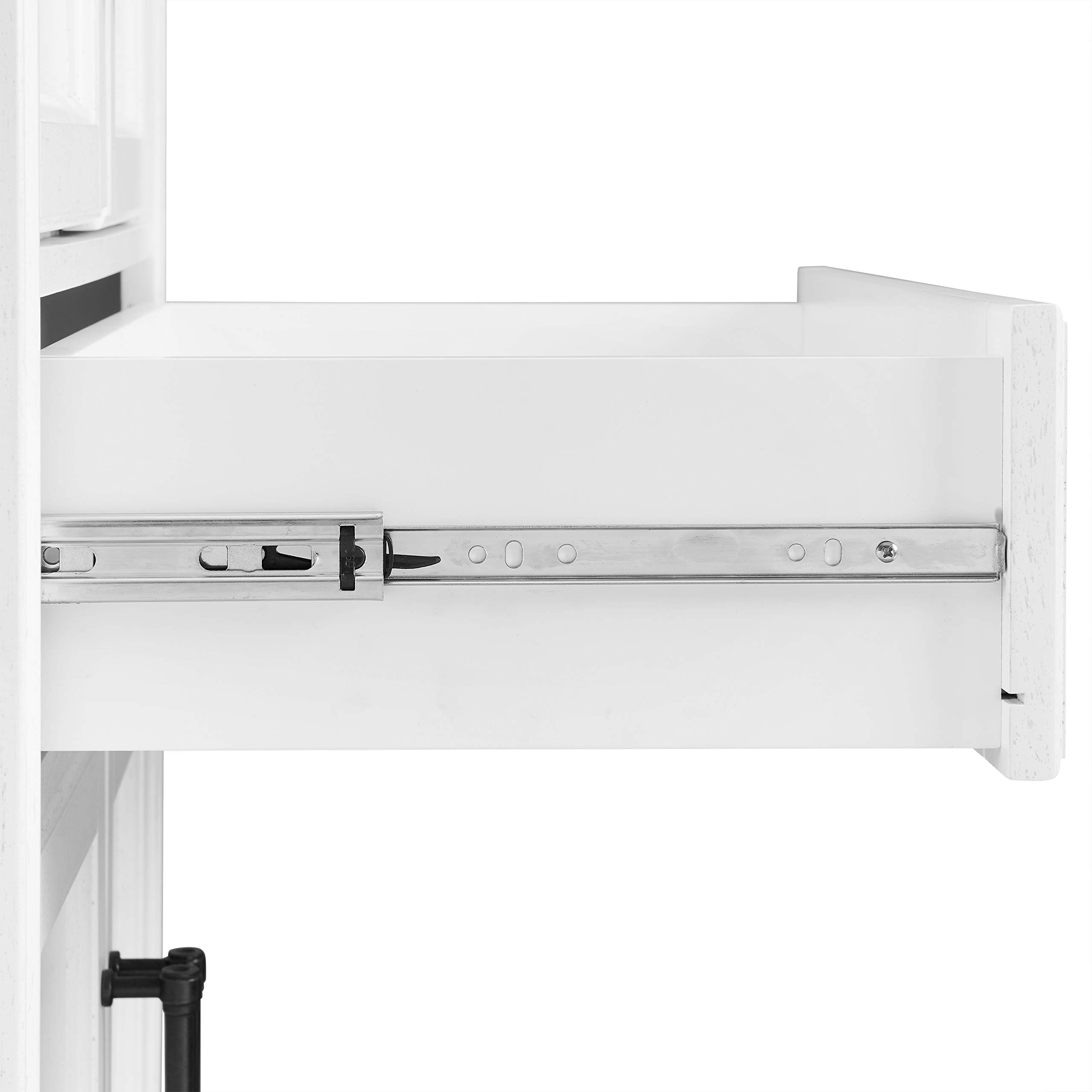 Crosley Furniture Tara Pantry Storage Cabinet with Shelves, Kitchen, Dining, or Laundry Room, Distressed White - Image 20