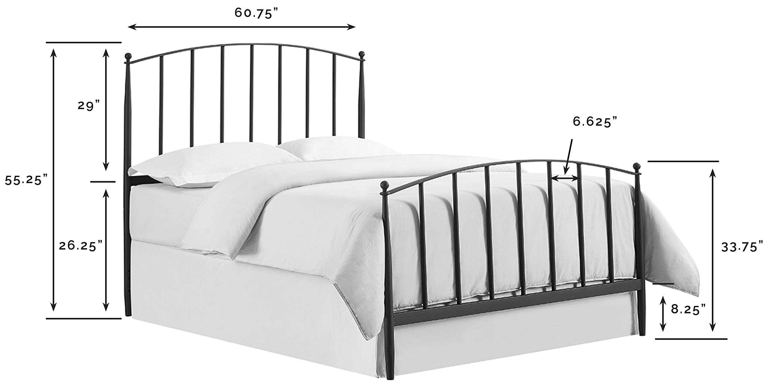 Crosley Furniture Whitney Bed Set, Black, Queen - Image 3